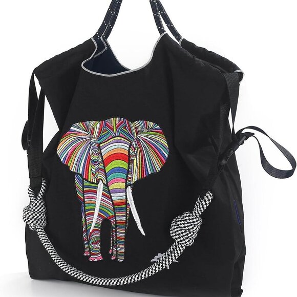 Women Nylon Tote Bag Small Capacity Work Travel Handbag with Inner Pockets - Picture 2 of 6